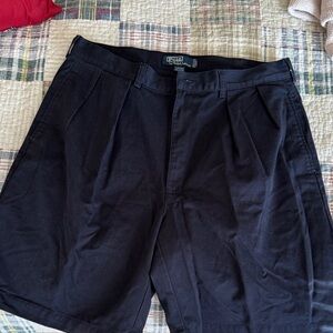 Polo by Ralph Lauren Men's Navy Shorts, 36, pleated.  Good condition